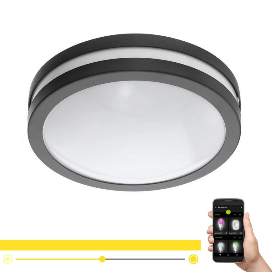 Eglo 33571 - Lámpara de baño LED regulable LOCANA-C LED/14W/230V IP44 negro