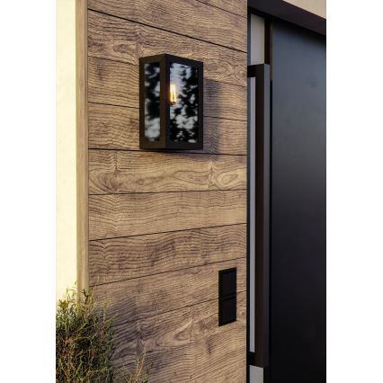 Eglo - Aplique de pared exterior 1xE27/60W/230V IP44 negro