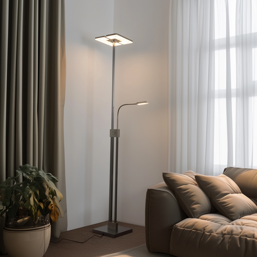 Eglo 33817 - LED Regulable táctil Lámpara de pie SOLANO LED/30W/230V + LED/4W