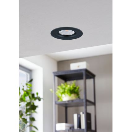 Eglo - Lámpara empotrable LED regulable LED/6W/230V negro