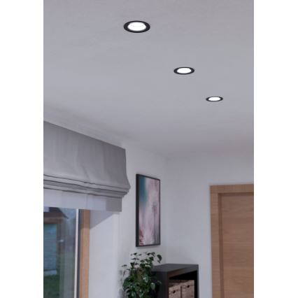 Eglo - Lámpara empotrable LED regulable LED/6W/230V negro