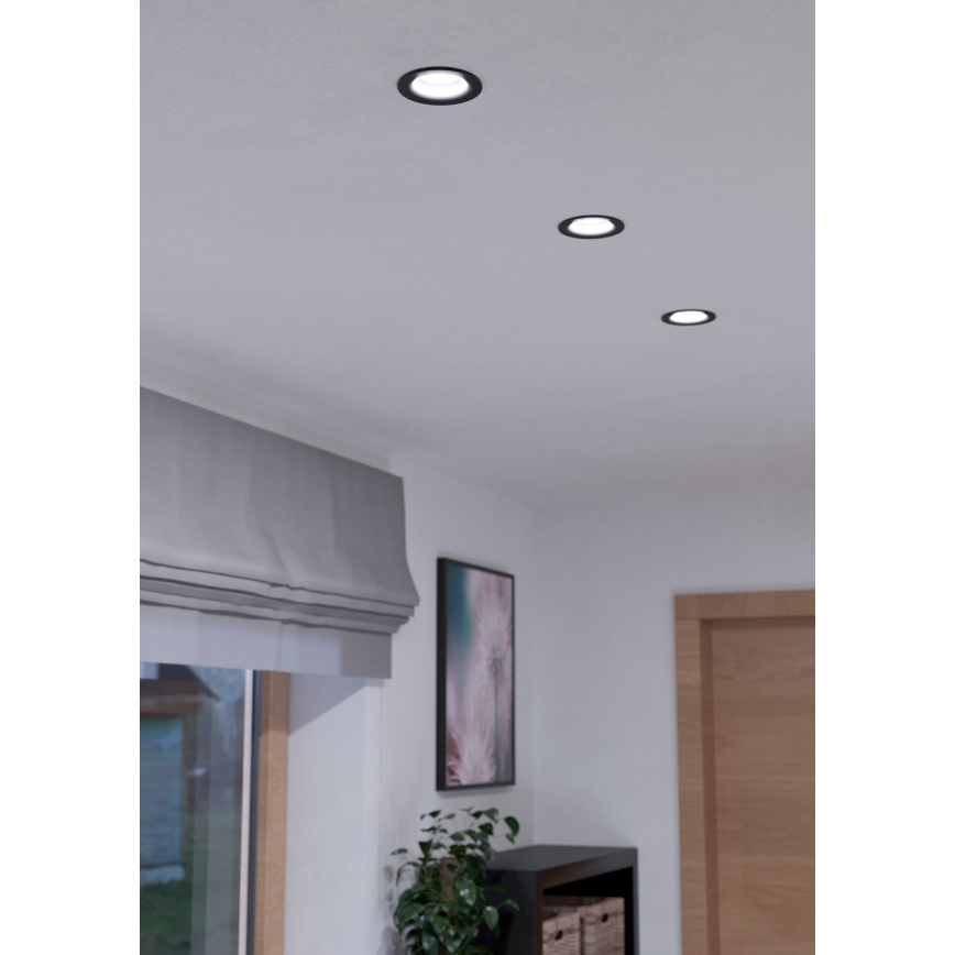 Eglo - Lámpara empotrable LED regulable LED/6W/230V negro