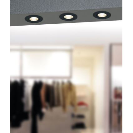 Eglo - Lámpara empotrable LED regulable LED/6W/230V negro