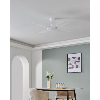 Eglo - Ventilador de techo 52W/230V con mando a distancia blanco