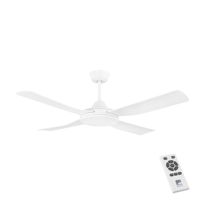 Eglo - Ventilador de techo 52W/230V + mando a distancia blanco