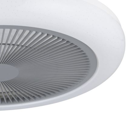 Eglo - Ventilador de techo LED regulable LED/25,5W/230V gris + mando a distancia