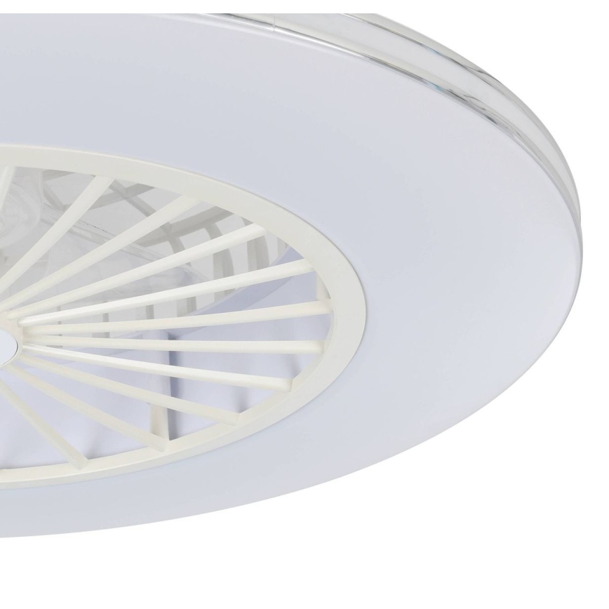 Eglo - Ventilador de techo LED regulable 3xLED/12,6W/230V Ø 55 cm blanco + mando a distancia