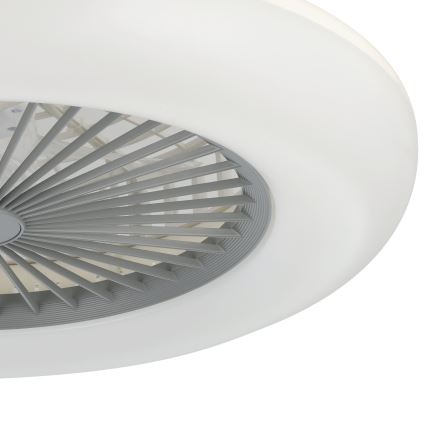 Eglo - Ventilador de techo LED regulable 3xLED/12,6W/230V 2700-6500K Ø 55 cm gris + mando a distancia