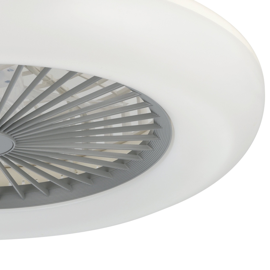 Eglo - Ventilador de techo LED regulable 3xLED/12,6W/230V 2700-6500K Ø 55 cm gris + mando a distancia