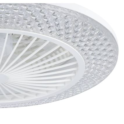 Eglo - Ventilador de techo LED regulable 3xLED/12,6W/230V 2700-6500K Ø 55 cm blanco + mando a distancia