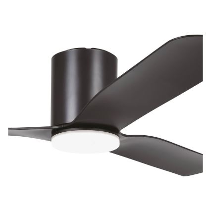Eglo - Ventilador de techo LED regulable LED/17W/230V Ø 132 cm negro + mando a distancia