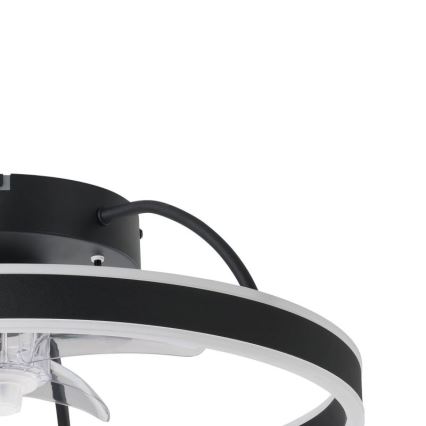 Eglo - Ventilador de techo LED RGBW regulable LED/36W/230V 3000-6500K negro + mando a distancia