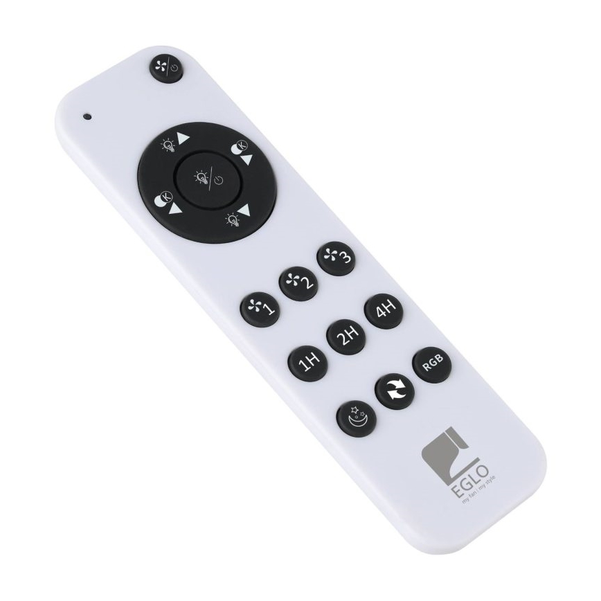 Eglo - Ventilador de techo LED RGBW regulable LED/36W/230V 3000-6500K negro + mando a distancia
