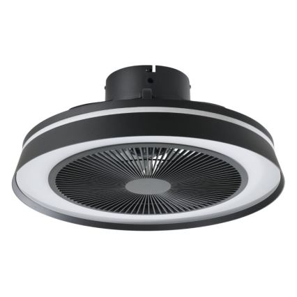Eglo - Ventilador de techo LED RGBW regulable 3xLED/8,5W/230V + LED/6W 2700-6500K Ø 48 cm negro + mando a distancia