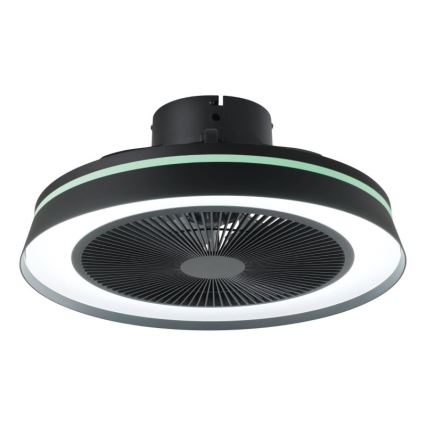 Eglo - Ventilador de techo LED RGBW regulable 3xLED/8,5W/230V + LED/6W 2700-6500K Ø 48 cm negro + mando a distancia