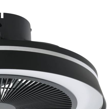 Eglo - Ventilador de techo LED RGBW regulable 3xLED/8,5W/230V + LED/6W 2700-6500K Ø 48 cm negro + mando a distancia