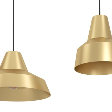 Eglo - Lámpara colgante 3xE27/40W/230V dorado