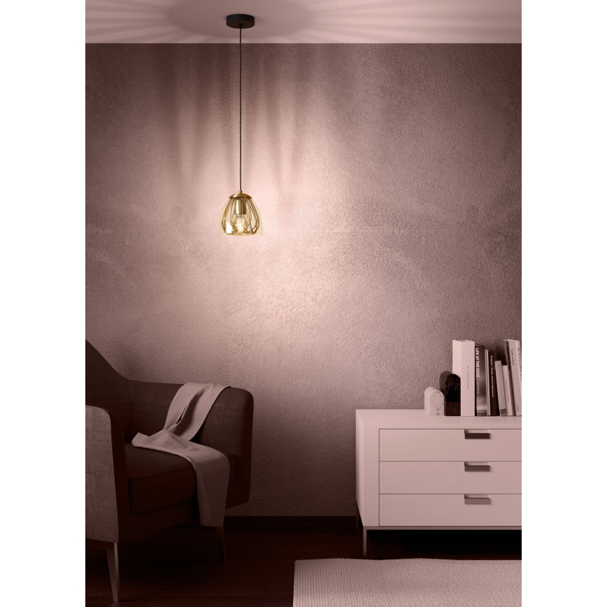 Eglo - Lámpara colgante 1xE27/40W/230V dorado