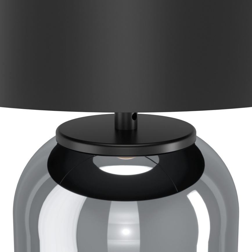 Eglo - Lámpara de mesa 1xE27/40W/230V negro/ahumado