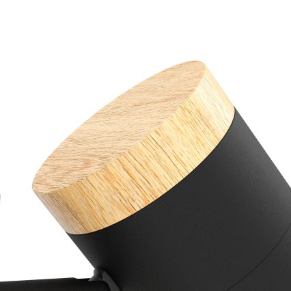 Eglo - Lámpara LED de pie 3xGU10/4,5W/230V 3000K negro/marrón
