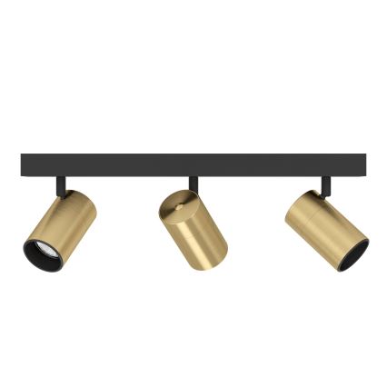 Eglo - Foco LED 3xGU10/4,5W/230V 3000K negro/dorado