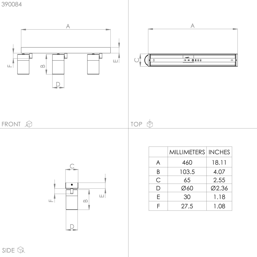 Eglo - Foco LED 3xGU10/4,5W/230V 3000K negro/dorado