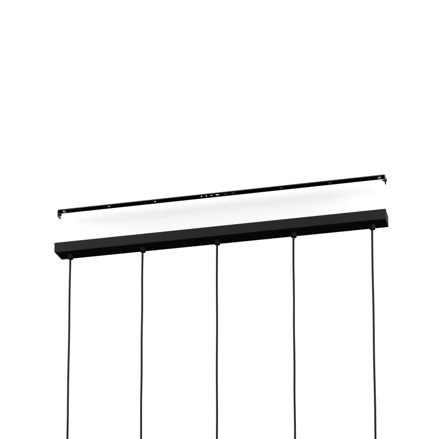 Eglo - Lámpara colgante 5xE27/40W/230V negro/dorado
