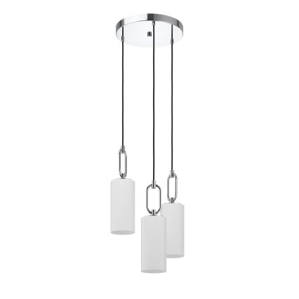 Eglo - Lámpara colgante 3xE27/40W/230V cromo brillante