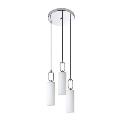 Eglo - Lámpara colgante 3xE27/40W/230V cromo brillante
