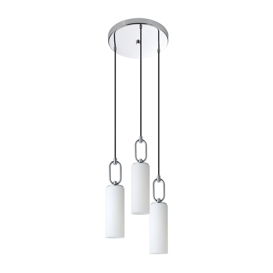 Eglo - Lámpara colgante 3xE27/40W/230V cromo brillante