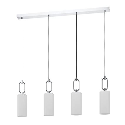 Eglo - Lámpara colgante 4xE27/40W/230V cromo brillante