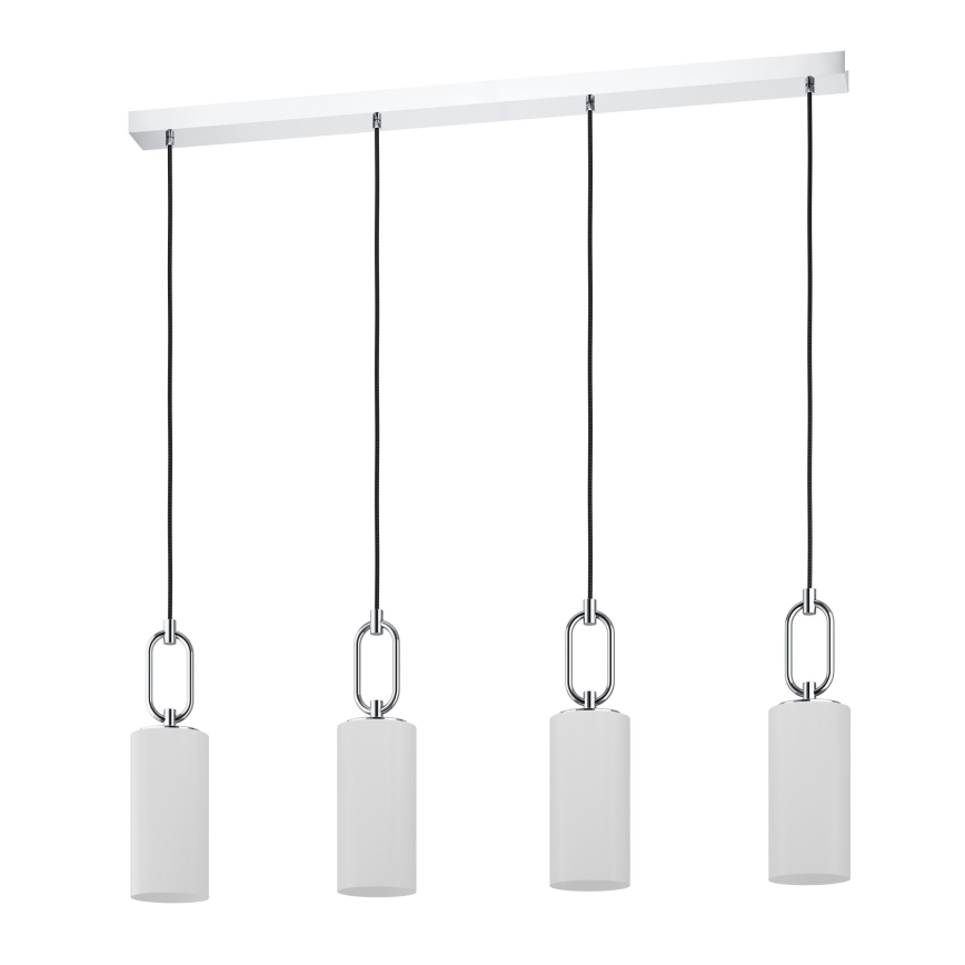 Eglo - Lámpara colgante 4xE27/40W/230V cromo brillante