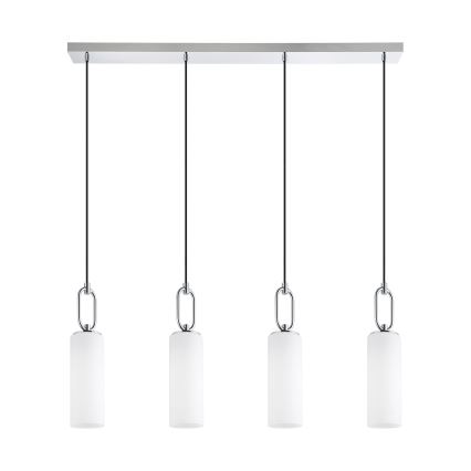 Eglo - Lámpara colgante 4xE27/40W/230V cromo brillante