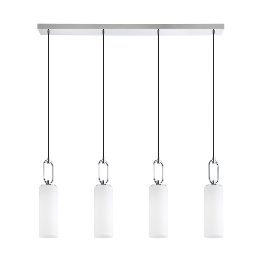 Eglo - Lámpara colgante 4xE27/40W/230V cromo brillante