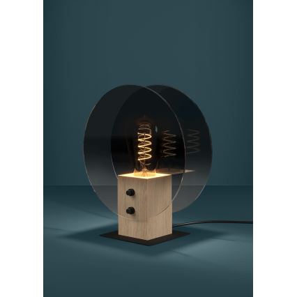 Eglo - Lámpara colgante 1xE27/40W/230V ahumado