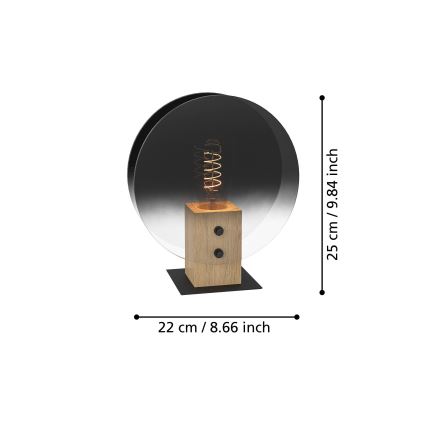 Eglo - Lámpara colgante 1xE27/40W/230V ahumado