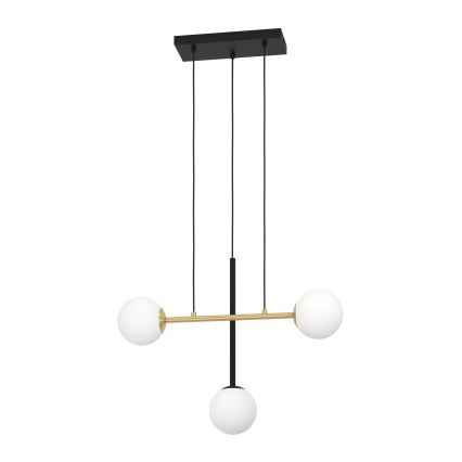 Eglo - Lámpara colgante 3xE14/40W/230V dorado/negro