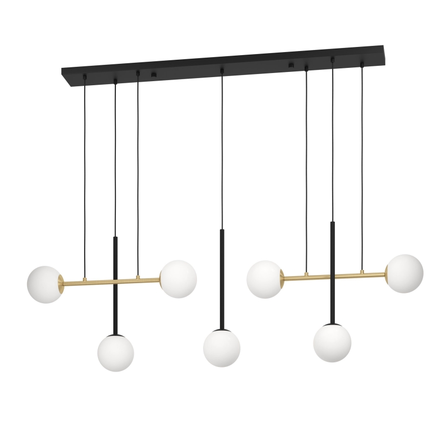 Eglo - Lámpara colgante 7xE14/40W/230V dorado/negro
