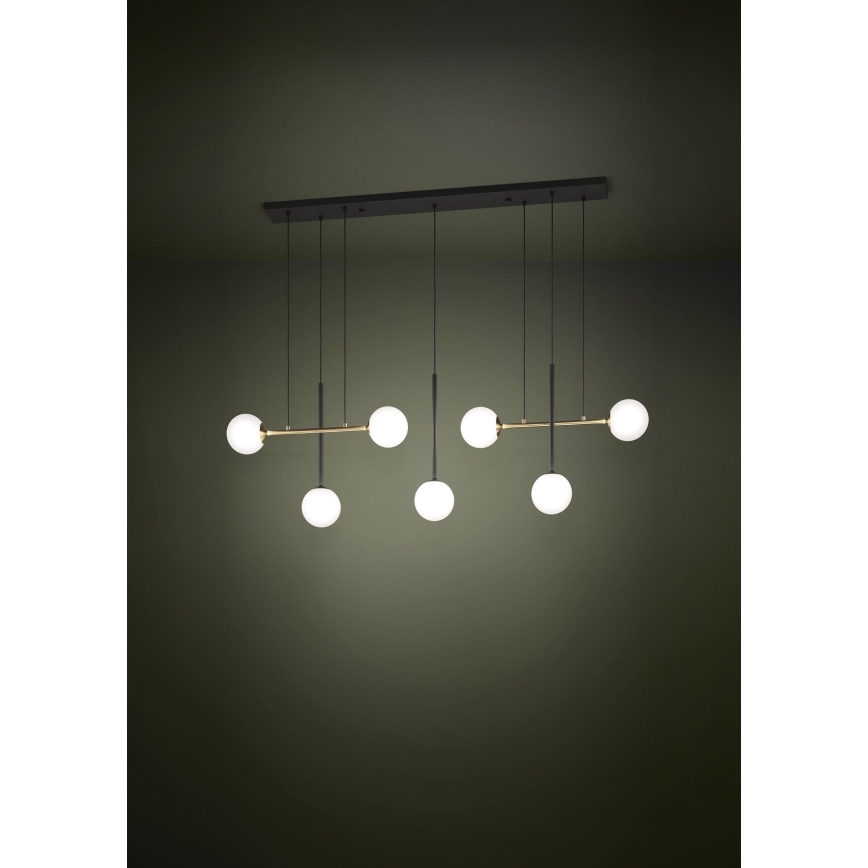 Eglo - Lámpara colgante 7xE14/40W/230V dorado/negro