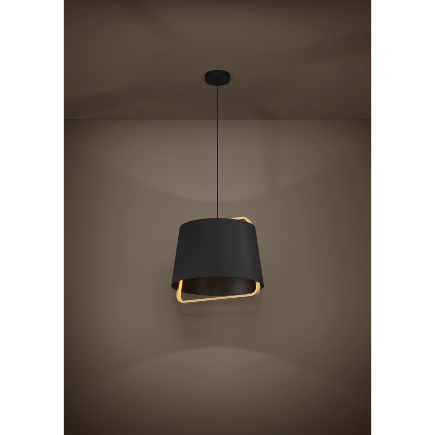 Eglo - Lámpara colgante 1xE27/40W/230V negro