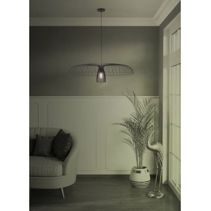 Eglo - Lámpara colgante 1xE27/60W/230V diá. 98,5 cm negro