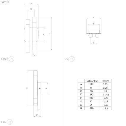 Eglo - Aplique LED 4xLED/3,3W/230V 3000K antracita/dorado