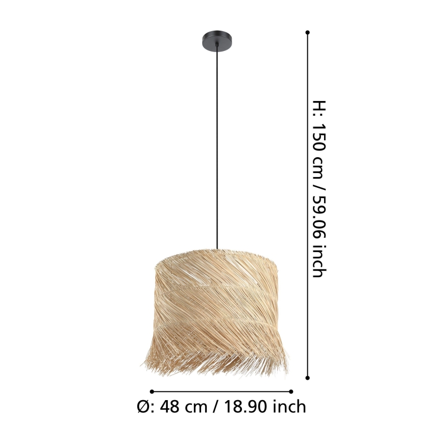 Eglo - Lámpara colgante 1xE27/40W/230V ratán