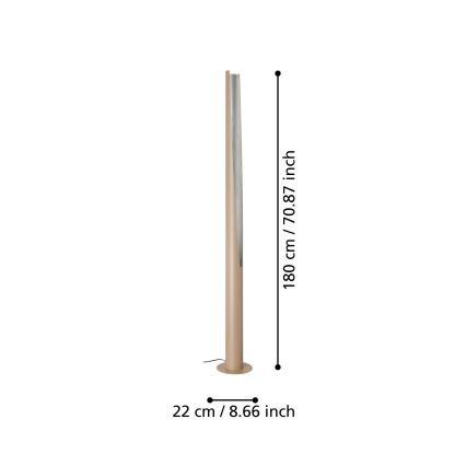 Eglo - Lámpara LED de pie 1xGU10/5,7W/230V beige