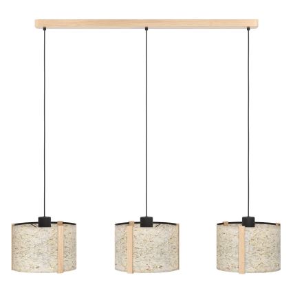 Eglo - Lámpara colgante 3xE27/25W/230V beige