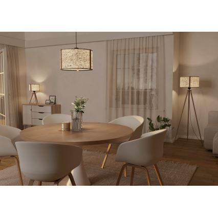 Eglo - Lámpara de mesa 1xE27/25W/230V beige