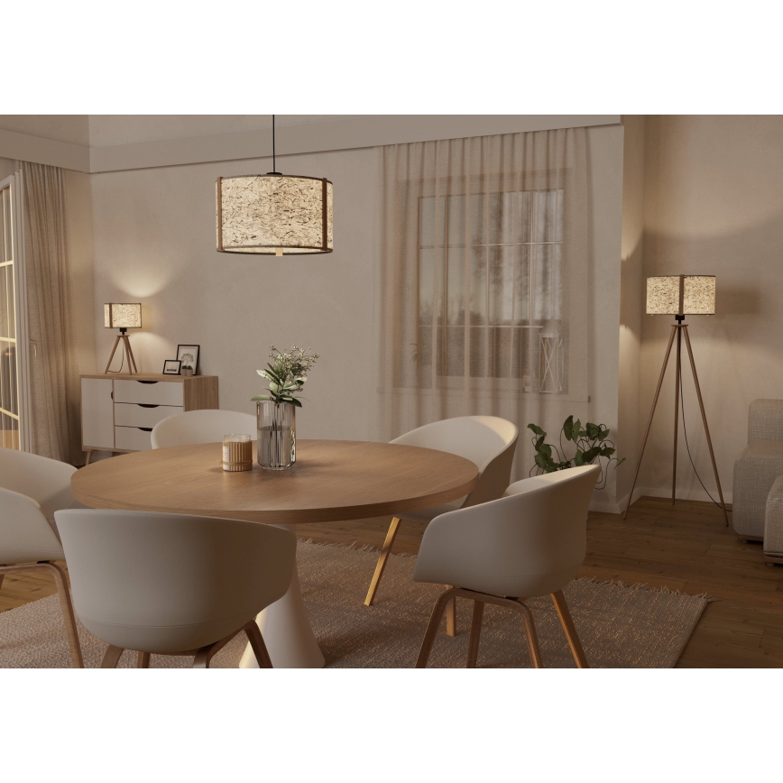 Eglo - Lámpara de mesa 1xE27/25W/230V beige