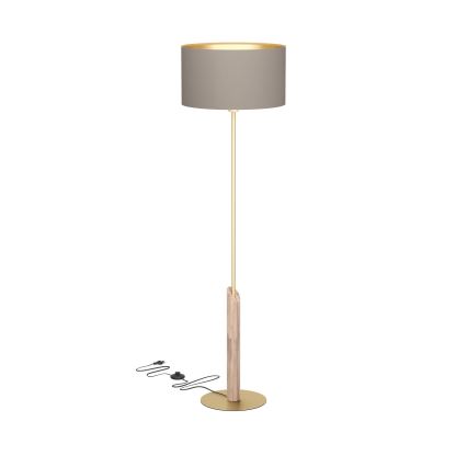 Eglo - Lámpara de pie 1xE27/40W/230V marrón/dorado