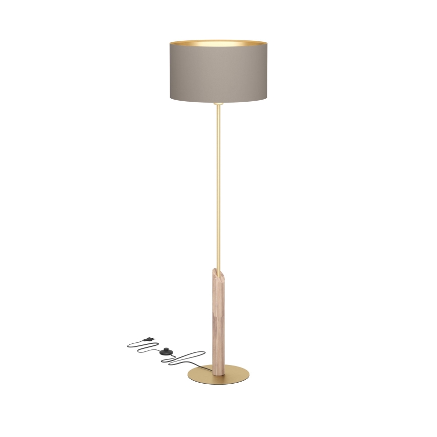 Eglo - Lámpara de pie 1xE27/40W/230V marrón/dorado