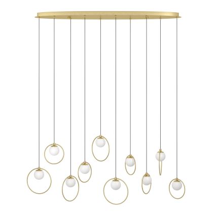 Eglo - Lámpara de araña LED regulable 10xLED/3W/230V 3000K dorado